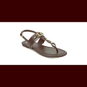 G by Guess - Links Flat Sandals - Black/Gold